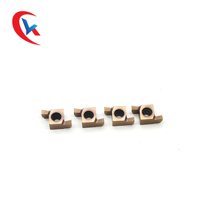 Pastilhas de ranhuras de metal duro com revestimento de bronze Pacote com 10 peças de ferramentas de alta precisão 9GR HRA 91,8