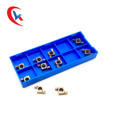 Pastilhas de ranhuras de metal duro com revestimento de bronze Pacote com 10 peças de ferramentas de alta precisão 9GR HRA 91,8