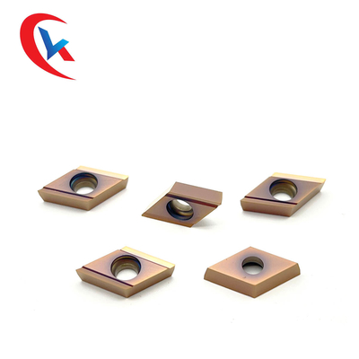 Lâmina de terminação DCGT11T301 R-Y Bronze do torno do CNC que reveste inserções do carboneto de tungstênio de HRA 91,8