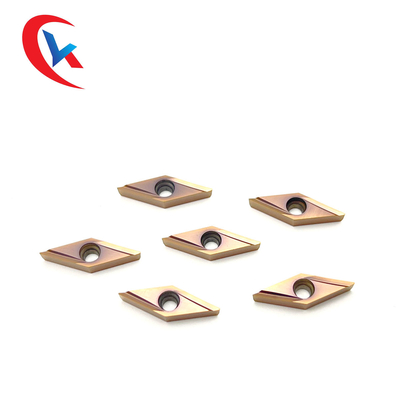 Inserções de terminação do carboneto de tungstênio da lâmina VBGT 110302 R-Y Bronze Wear-Resistant Coating HRA 91,8 do CNC