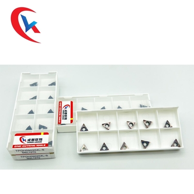 Inserções do carboneto de tungstênio do ângulo do de ponta de TPGH090202L-S 60° para fazer à máquina