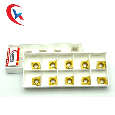 O carboneto de tungstênio CCMT09T304 introduz o revestimento químico para as peças de aço