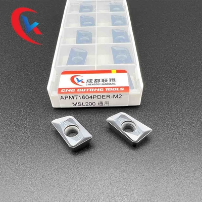 APMT1604PDER-M2 empurram as inserções de trituração que processam as peças de aço, inserções de trituração do carboneto de aço inoxidável