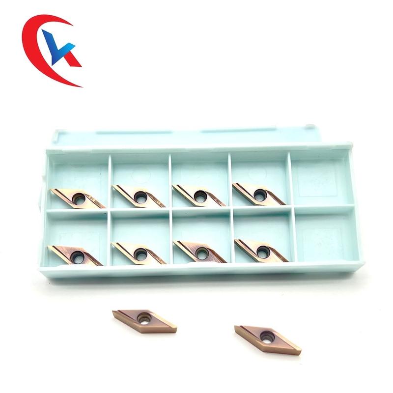Inserções de terminação do carboneto de tungstênio da lâmina VBGT 110302 R-Y Bronze Wear-Resistant Coating HRA 91,8 do CNC