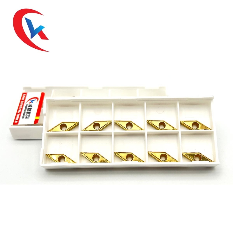 O amarelo de VBMT110304-HQ revestiu quimicamente inserções furando para as inserções de aço do carboneto de tungstênio